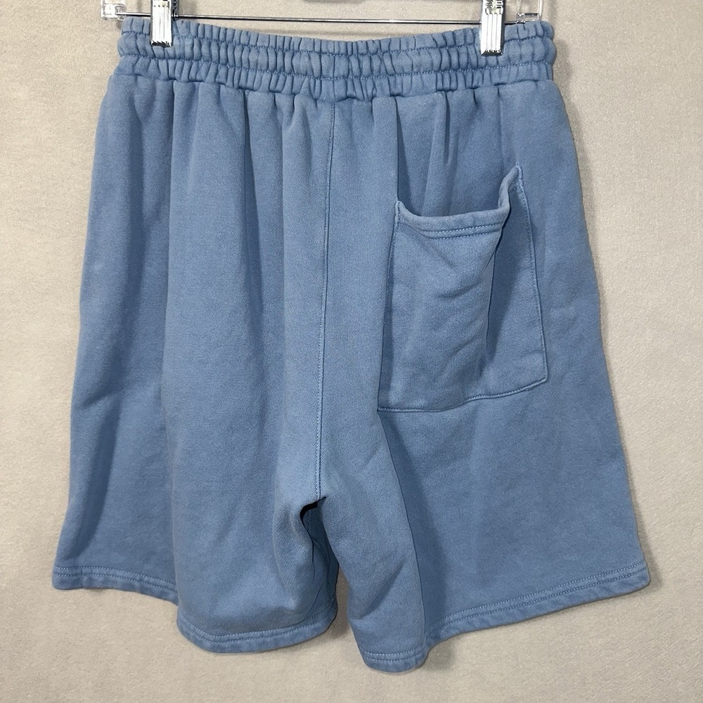 YoungLA Sweat Shorts Blue Drawstring Logo Stretch Lounge Athleisure Mens Medium - Picture 2 of 8